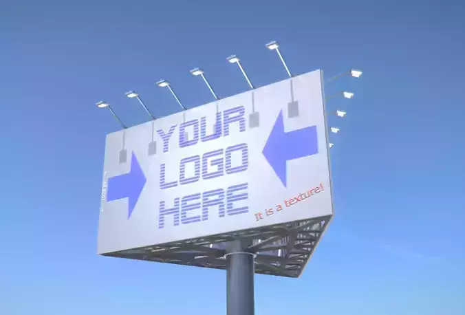 Advertising Billboard Version 1 High-Poly 3D model