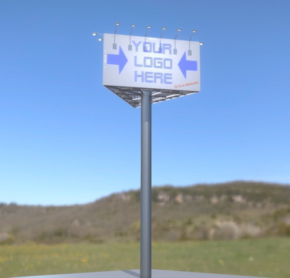 Advertising Billboard Version 1 High-Poly 3D model_1
