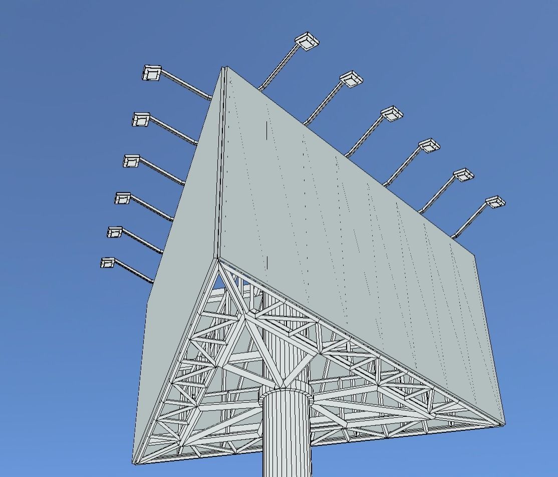Advertising Billboard Version 1 High-Poly 3D model_7
