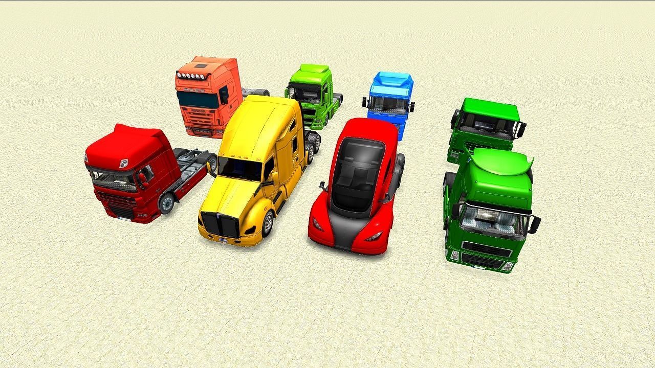 Truck Pack  2020 Collection Low-poly 3D model_41