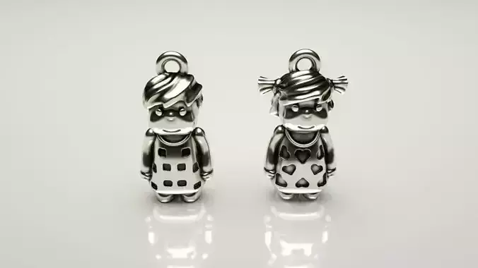Pendants boy and girl