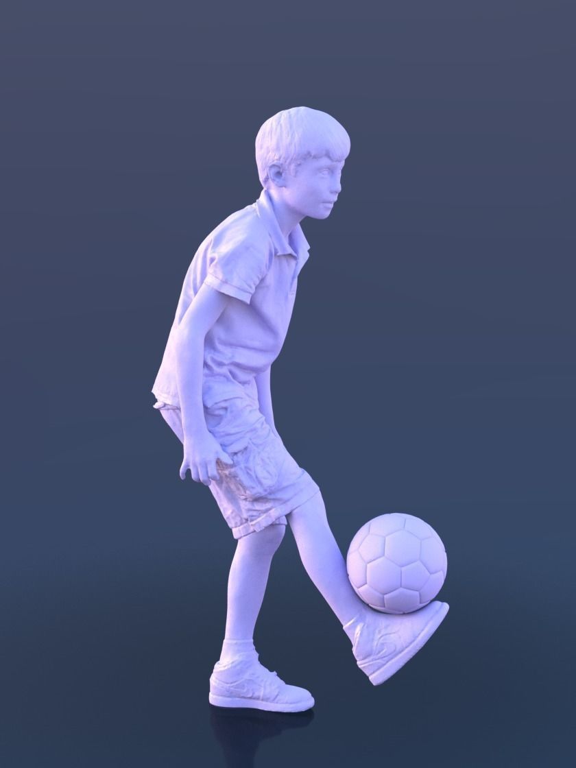 Leo 10190 - Footballer Child Low-poly 3D model_4