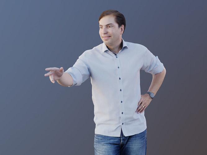 Michael 10182 - Standing Business Man Low-poly 3D model