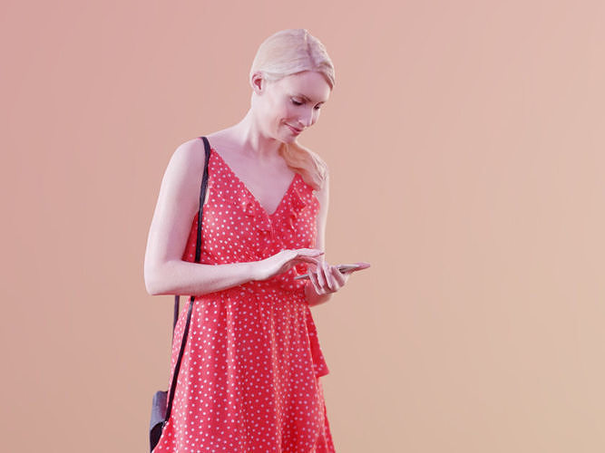 Kim 10177 - Standing Casual Girl Low-poly 3D model
