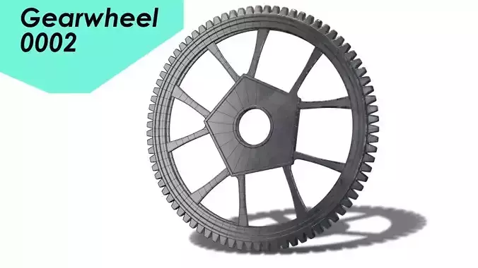 gearwheel0002 gear wheel Low-poly 3D model