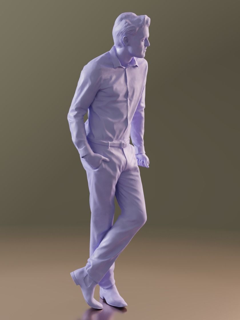 Kenneth 10164 - Standing Business Man Low-poly 3D model_4
