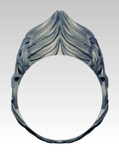 Skull ring  3D print model_5