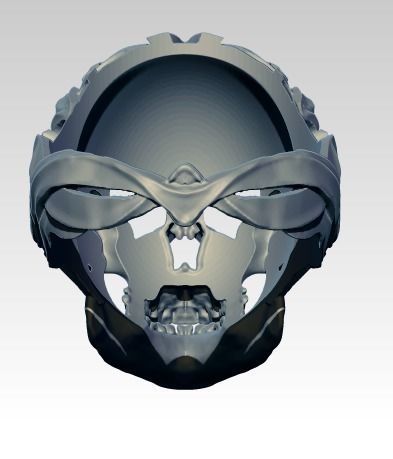 Skull ring  3D print model_4