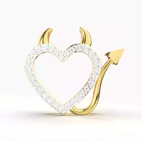 DEVIL HEART DIAMOND PENDANT