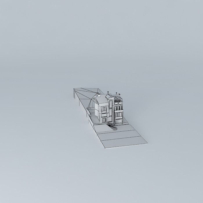 Private Residence in Conditions of Chaotic Urbanized Area 3D model_3