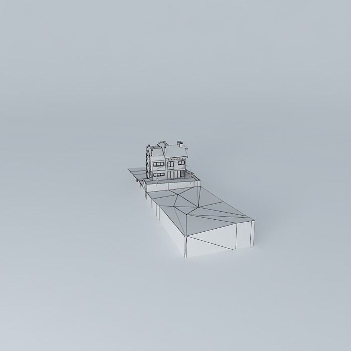 Private Residence in Conditions of Chaotic Urbanized Area 3D model_4