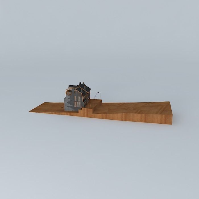 Private Residence in Conditions of Chaotic Urbanized Area 3D model_2