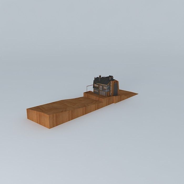 Private Residence in Conditions of Chaotic Urbanized Area 3D model_1