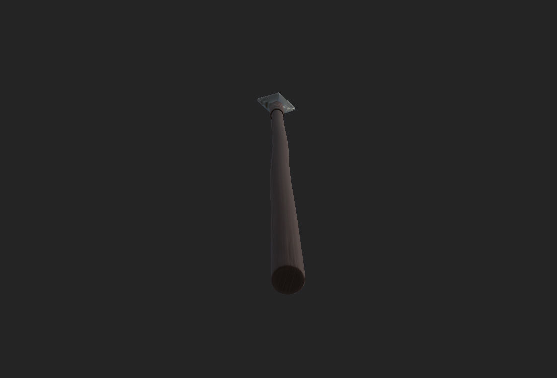Spear sword with wooden handle 3D model_15