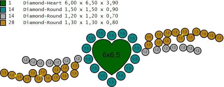 Heart gem ring 3D print model_7