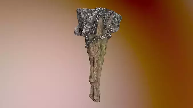Primitive Mace Free low-poly 3D model