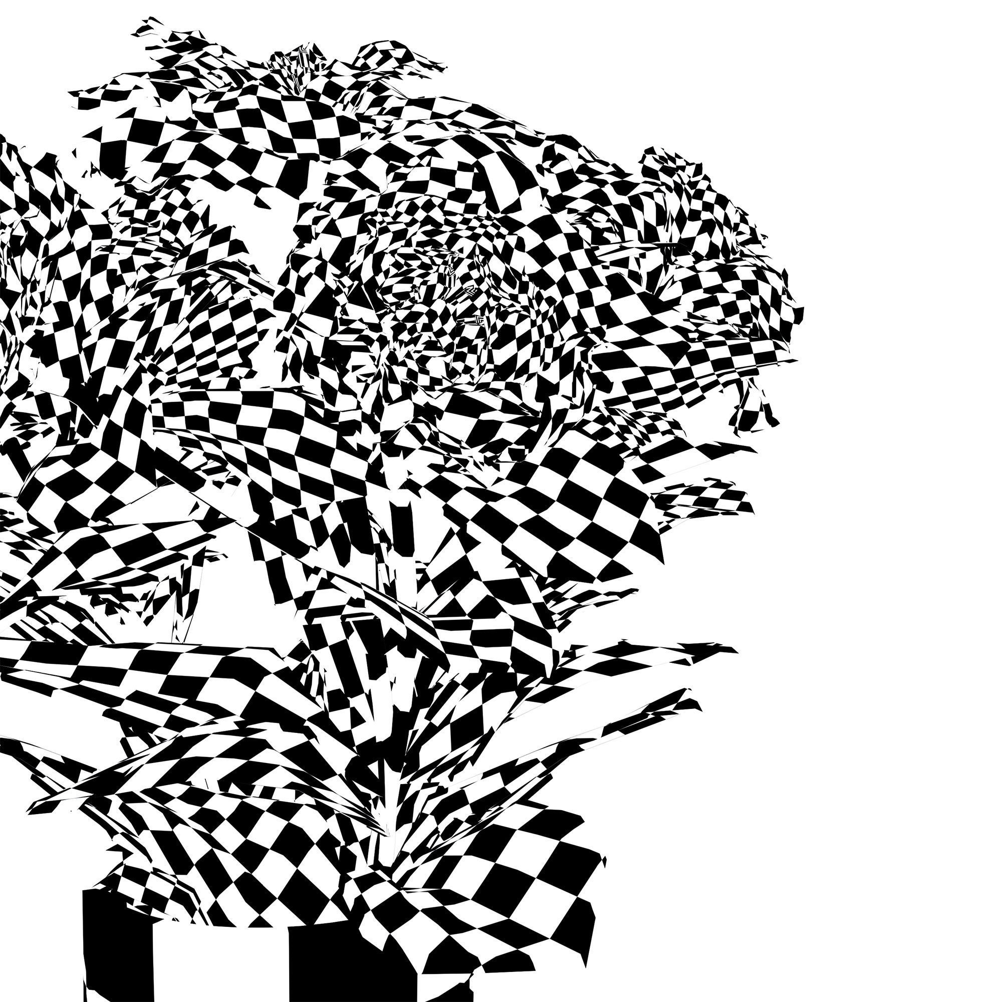 Azalea2 plant in pot with flowers 3D model_19