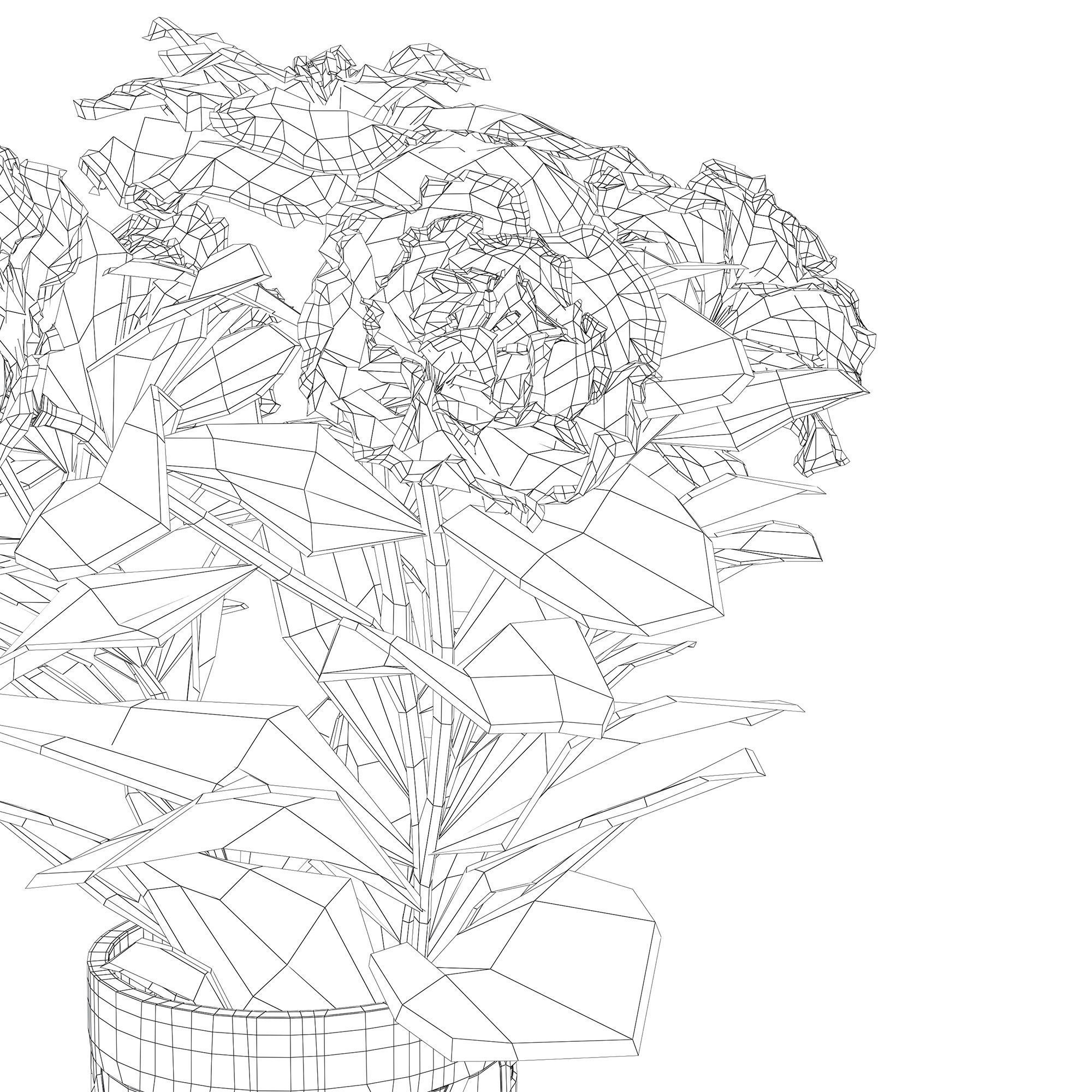 Azalea2 plant in pot with flowers 3D model_18