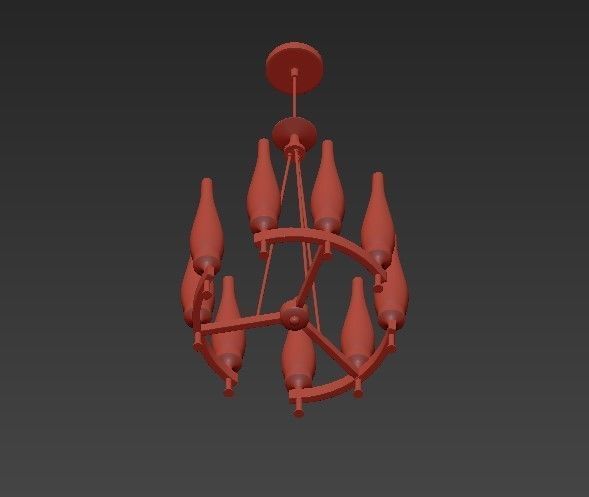 Glass Torlesco Chandelier 3D model_3