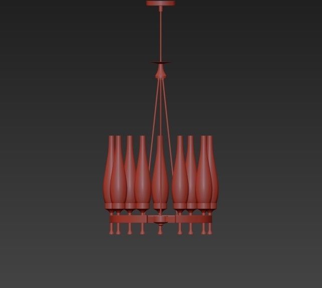 Glass Torlesco Chandelier 3D model_1