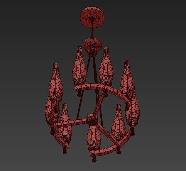 Glass Torlesco Chandelier 3D model_2