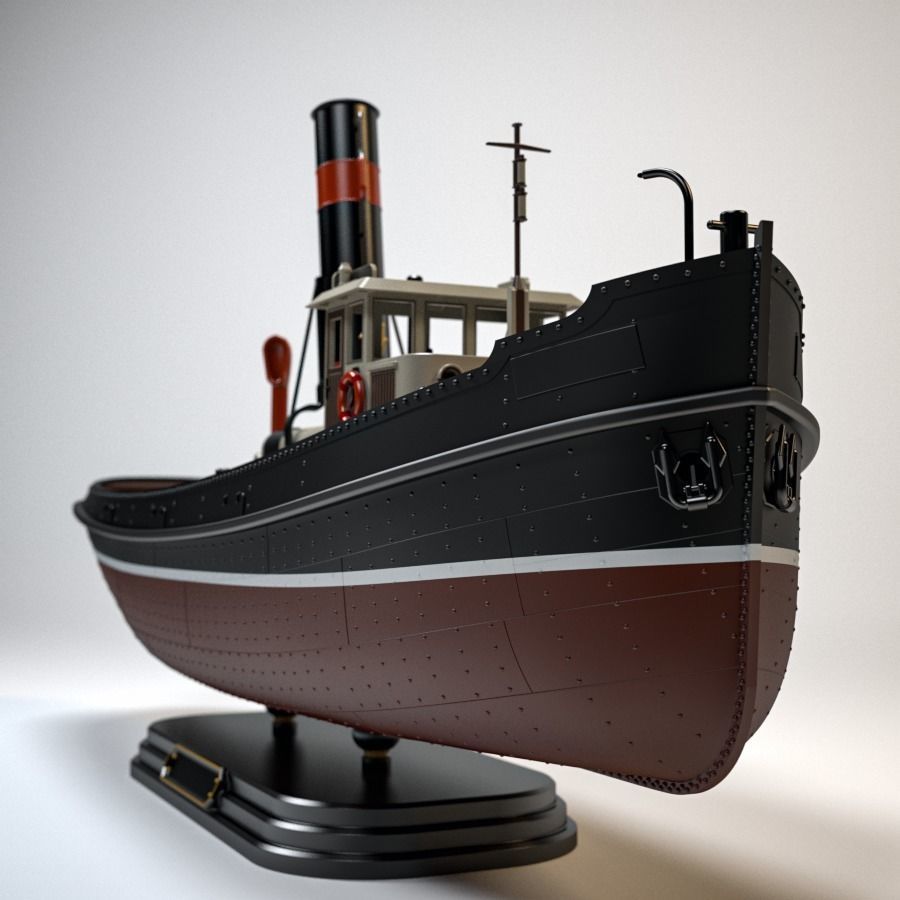 Tugboat Model Kit 3D print model_17