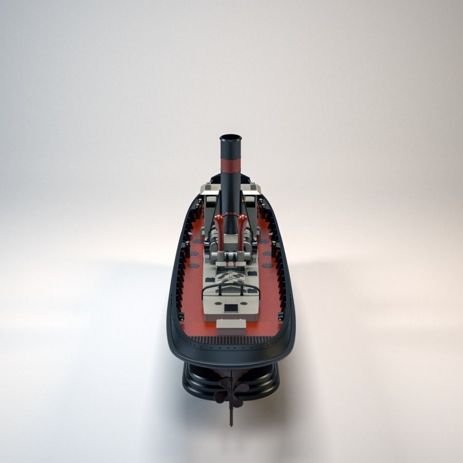 Tugboat Model Kit 3D print model_13