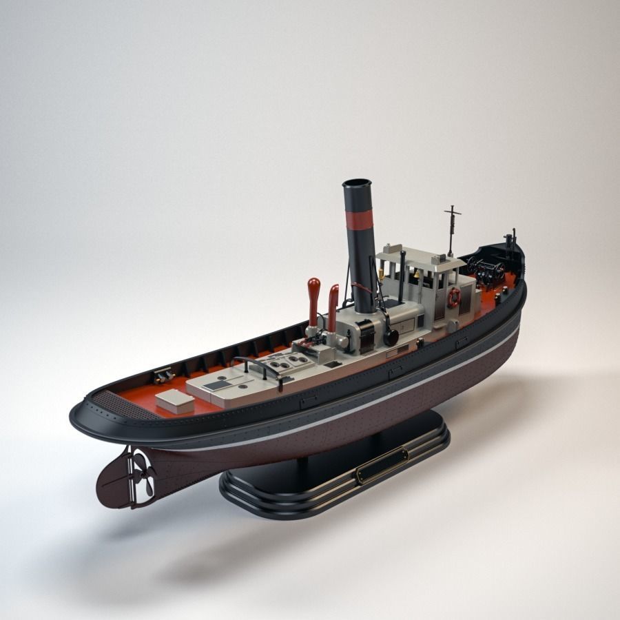 Tugboat Model Kit 3D print model_14