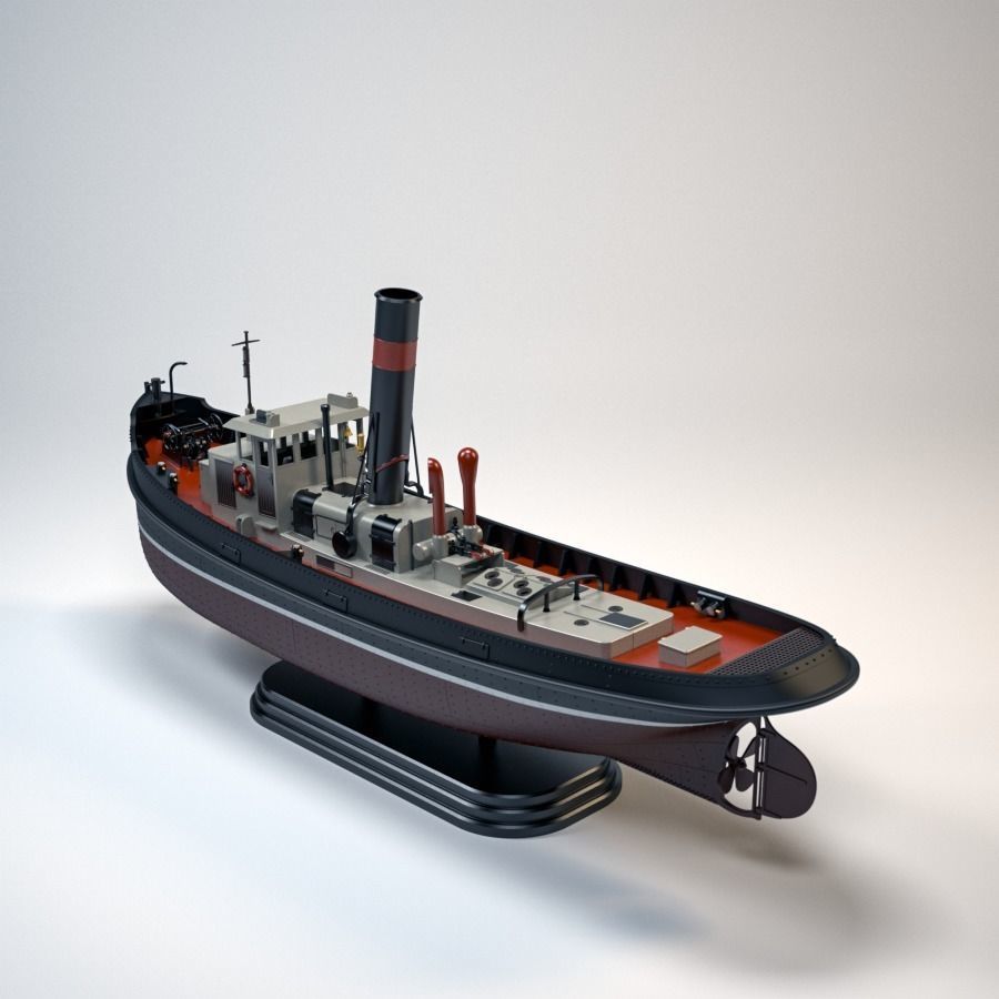 Tugboat Model Kit 3D print model_12