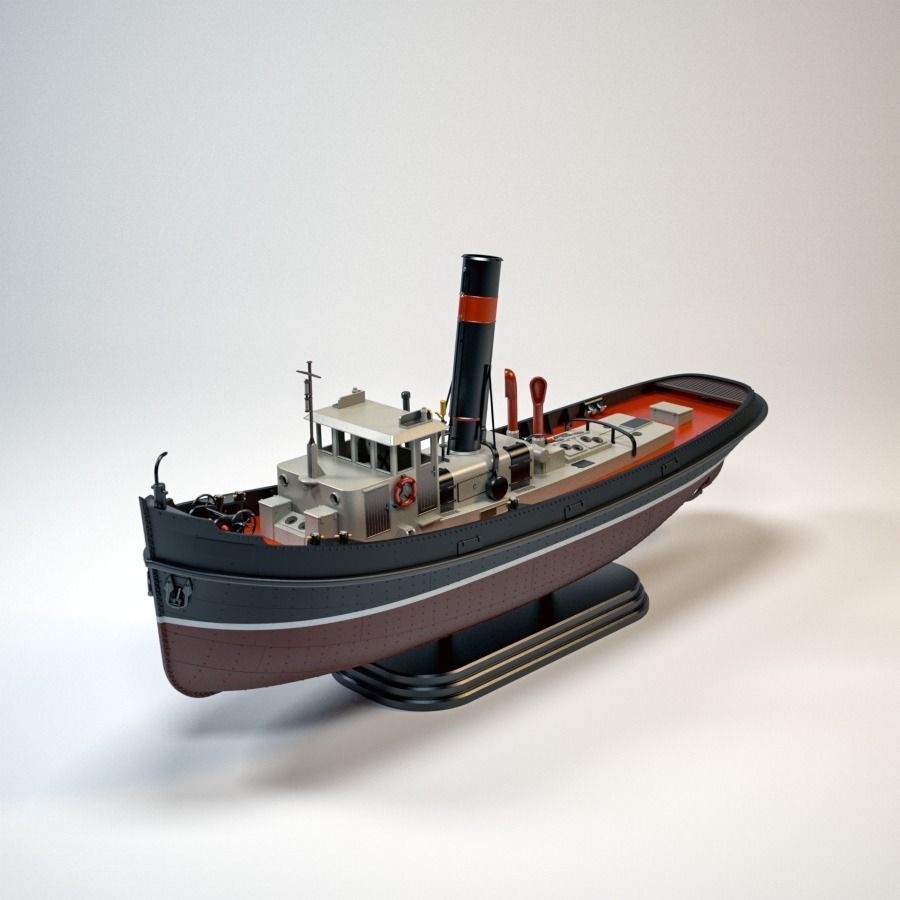 Tugboat Model Kit 3D print model_10