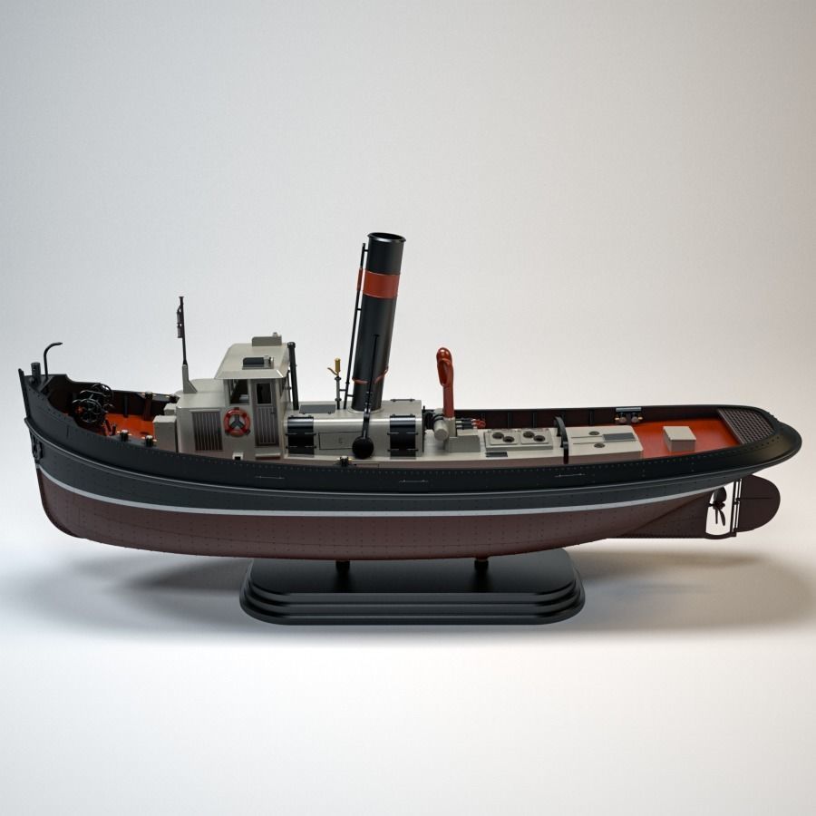 Tugboat Model Kit 3D print model_11
