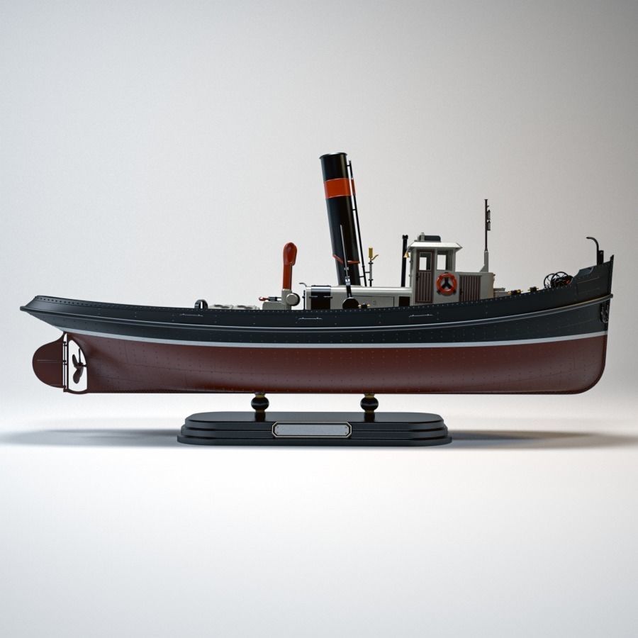 Tugboat Model Kit 3D print model_6