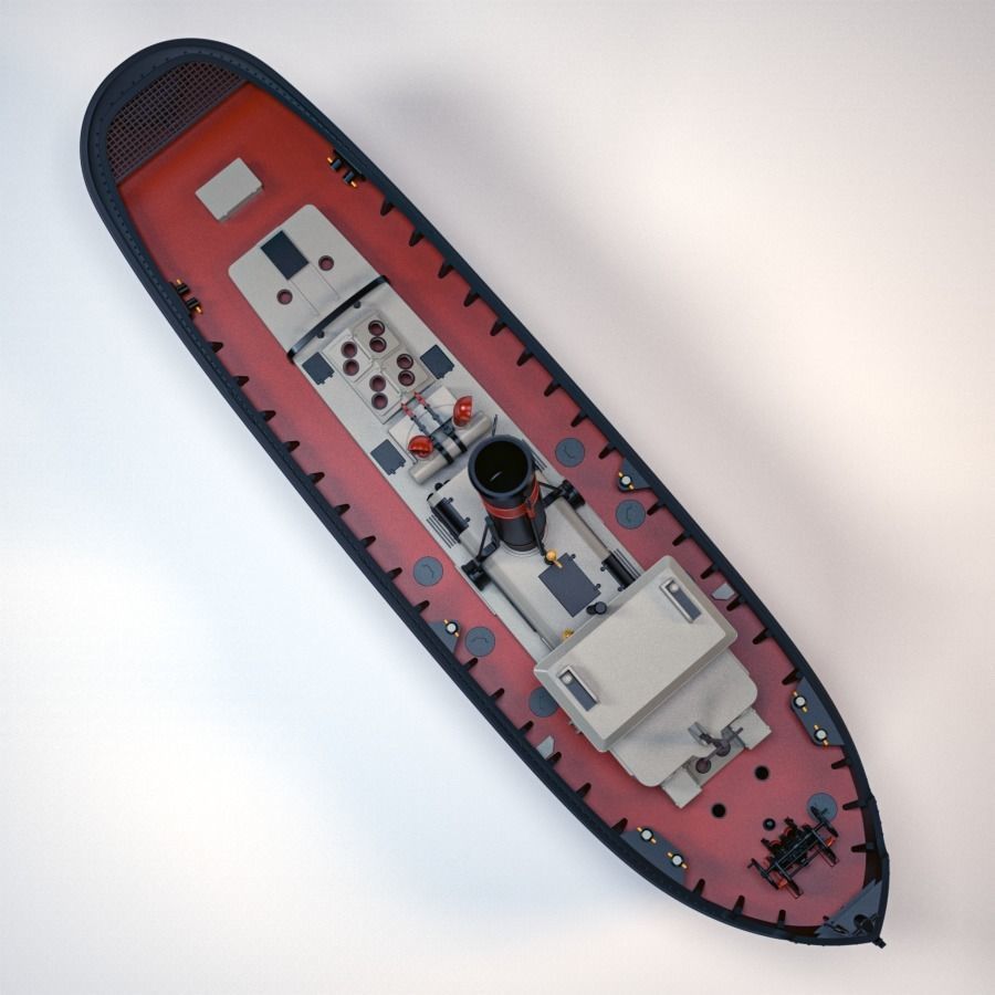 Tugboat Model Kit 3D print model_16