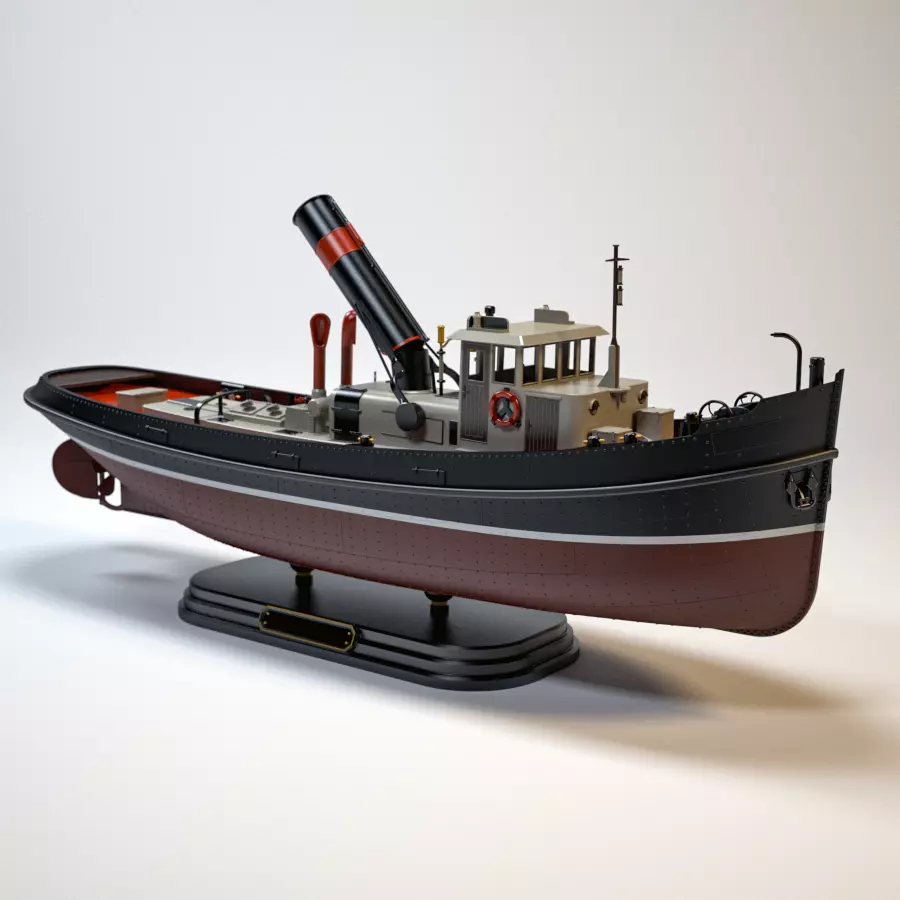 Tugboat Model Kit 3D print model_0