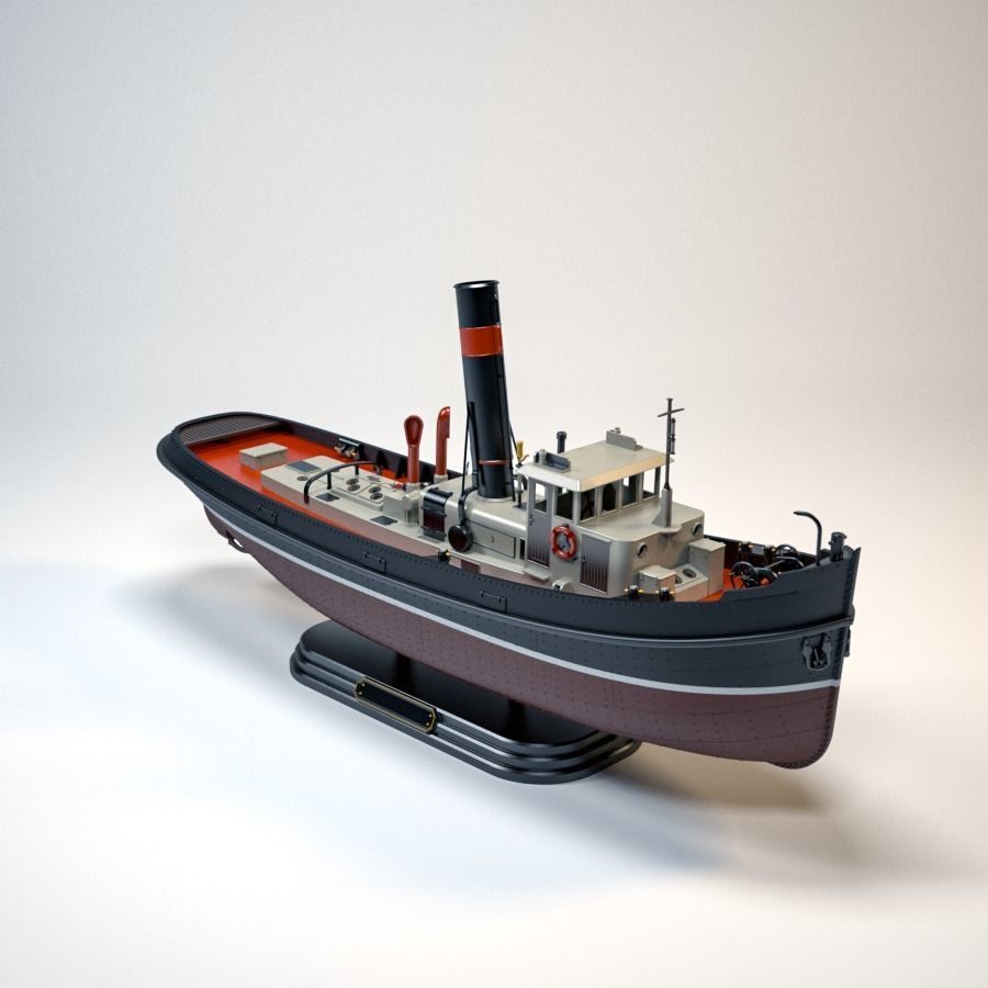 Tugboat Model Kit 3D print model_8