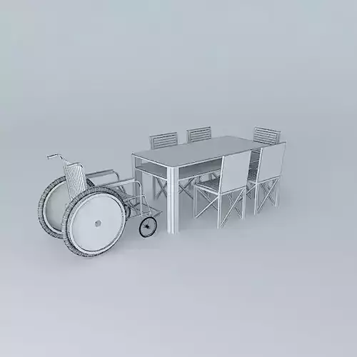 Dining Table for Disabled Person 3D model