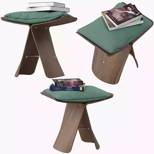 Vitra Butterfly Stool Low-poly 3D model