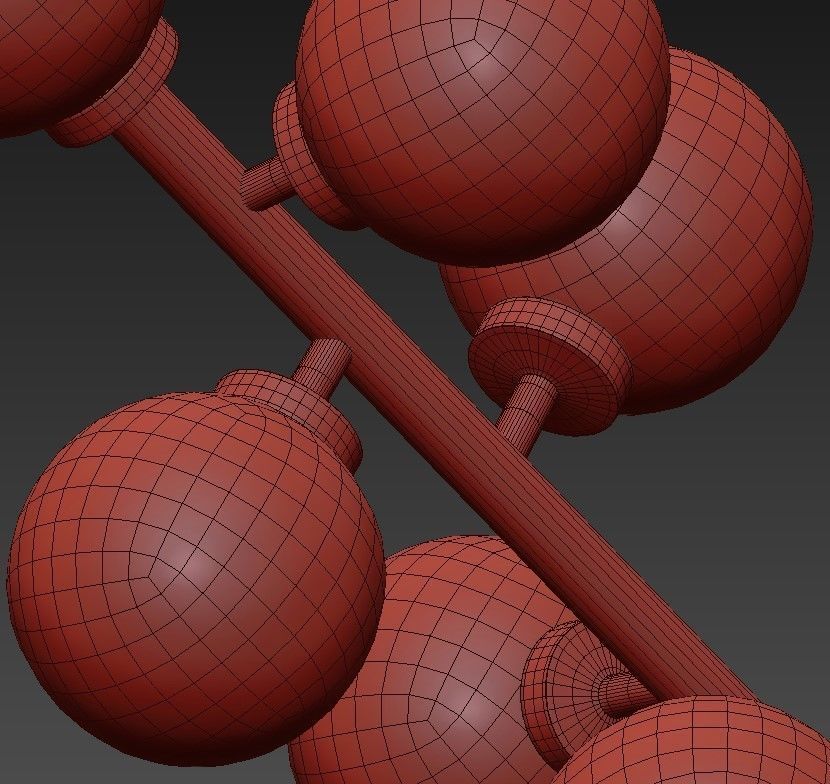 DREAM chandelier with balls hanging from it 3D model_5