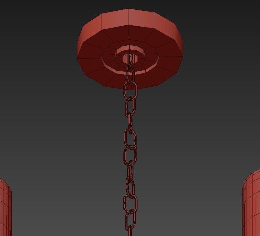 Gold Chandelier 3D model_4