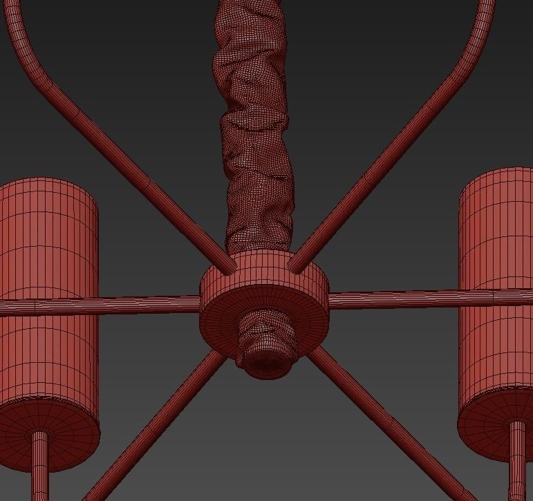 Gold Chandelier 3D model_5