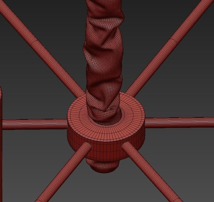 Gold Chandelier 3D model_8