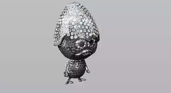 SCULPTURE CALIMERO EMPTY JEWEL DIAMONDS stones cut round 3D print model