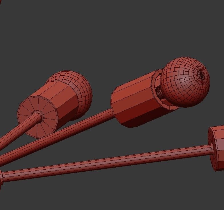 Loft Industrial Sputnik Chandelier 3D model_6