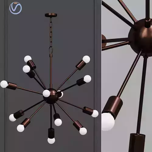 Loft Industrial Sputnik Chandelier