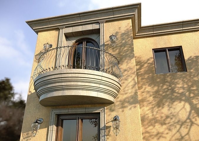 Tuscanian Balcony Free 3D model