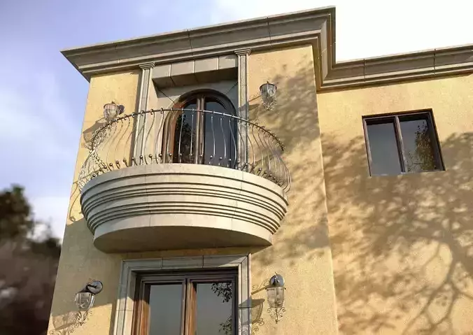 Tuscanian Balcony Free 3D model