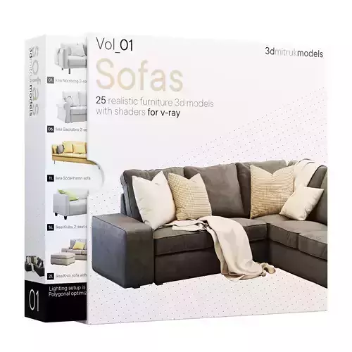 3dmitruk Sofas volume 1 Ikea 3D model