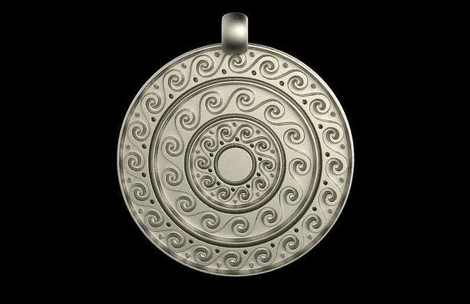Ancient greek pendant Free 3D print model