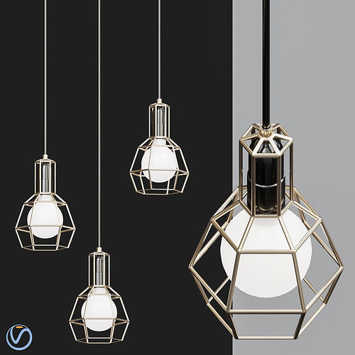 Pendant lamp Work Lamp 3D model