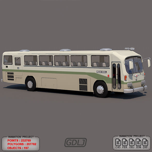 Nissan Diesel Bus 3D model_1